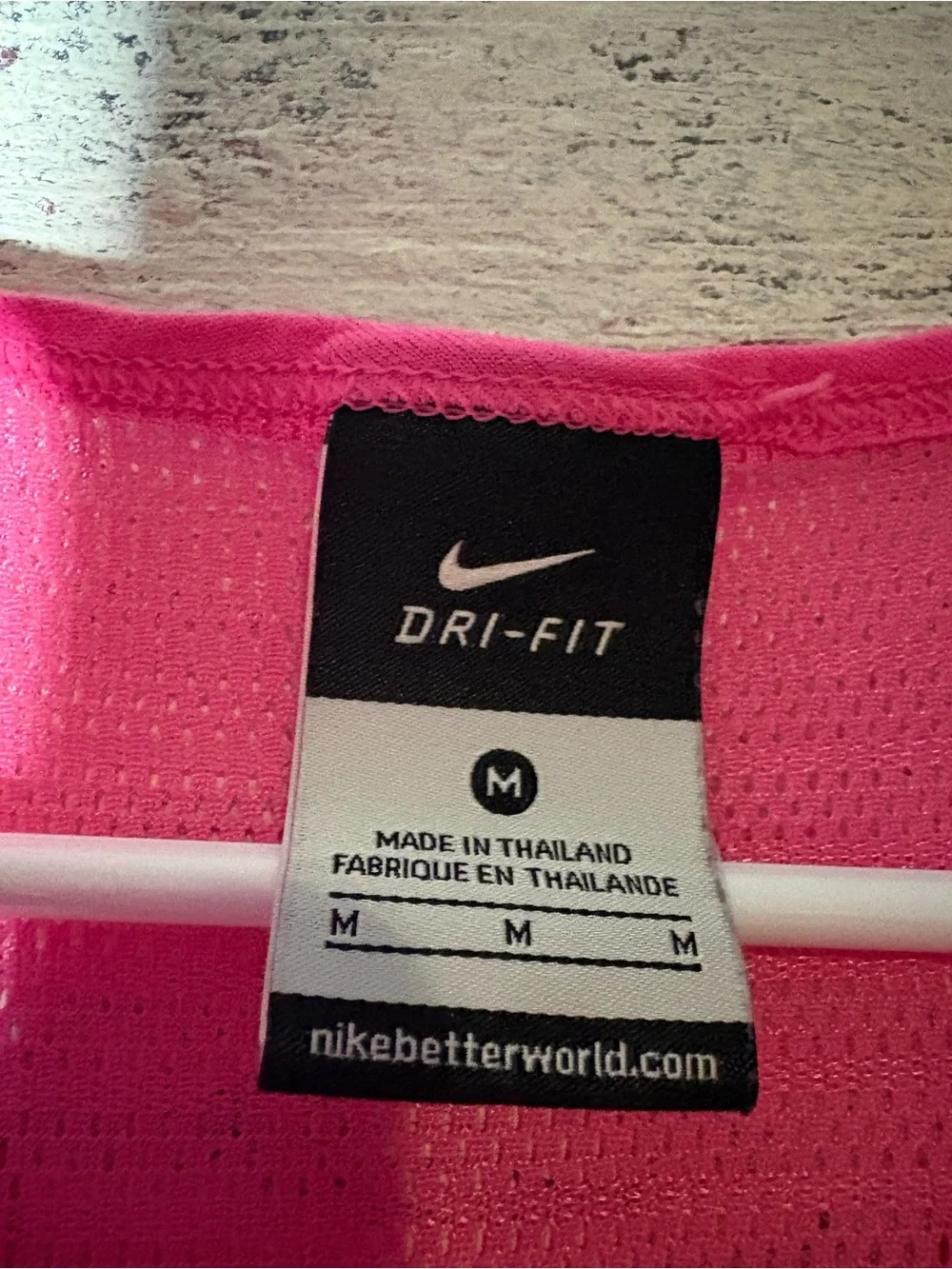 Nike Dri-Fit Pink Vented Racerback Activewear Curved Hem Tank Top M